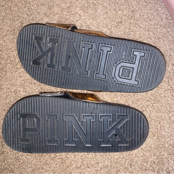 Rose Gold & Black PINK Slippers/Slides - Picture 5 of 5